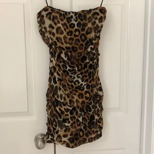 Express sleeveless ruched mini dress size 2 NWT